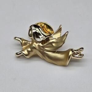 VTG Gigi Giusti Flying Guardian Angel Lapel Pin Inspired Religious Holiday 1990s